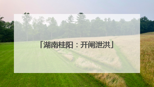 湖南桂阳：开闸泄洪